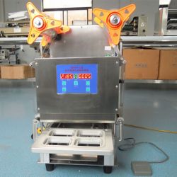 Automatic 4 trays sealing machine capping machine